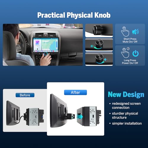 Eonon 6GB+64GB Double Din Car Stereo, 10.1 Inch Wireless CarPlay Android Auto Car Audio Receiver, Android 13 Touchscreen Navigation, Bluetooth, Backup Camera, 4G LTE, DSP -UX7SK-PLUS - Image 5