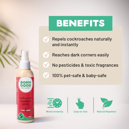 Born Good Natural Cockroach Repellent Spray | 100ml | Plant-Based, Biodegradable, Non-Toxic, Eco-Friendly, Organic, Herbal - Image 2