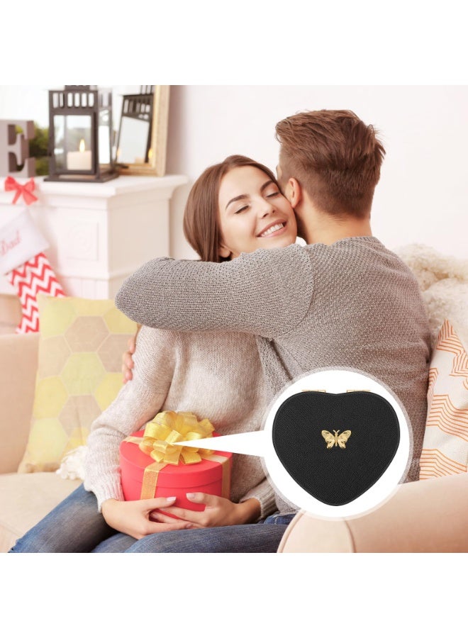 Cute Heart Shaped Compact Mirror Portable Double-Sided Mini Makeup Mirror 1X/2X Magnifying Small Pocket Folding Travel Cosmetic Mirror for Women Girls Home Office Travel - Image 5