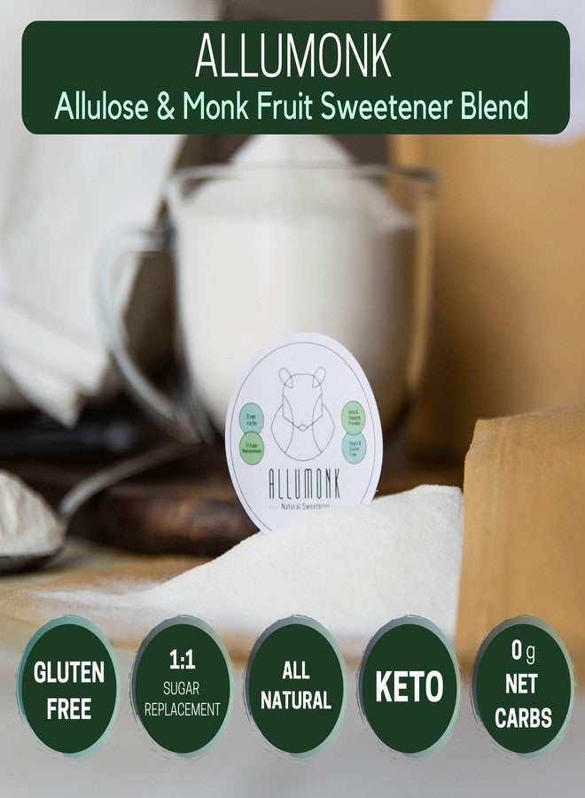 ChipMonk AlluMonk - Allulose and Monk Fruit Sweetener Blend - Keto, Diabetic & Paleo Friendly - Zero Calorie, Zero Carb, Granulated Natural Sugar Substitute - Gluten Free, Vegan 1lb - Image 2