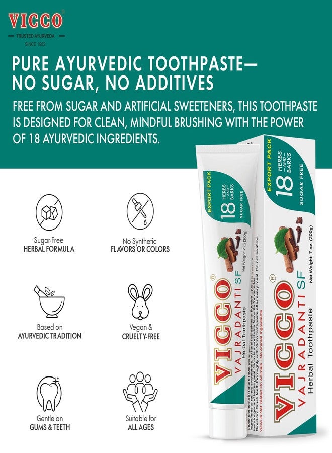 Vicco Vajradanti Sugar-Free Ayurvedic Herbal Toothpaste - 70 Year Legacy of Ayurveda, with 18 Ayurvedic Herbs & Barks, Fluoride-Free, Vegan - 7 oz (3 Pack - Image 4