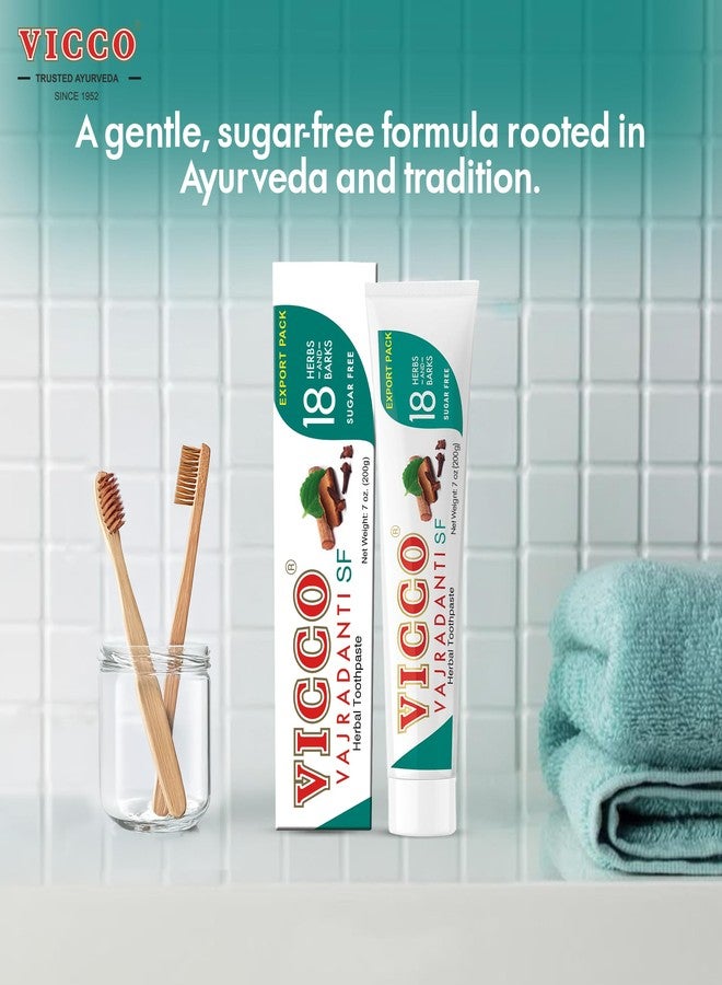 Vicco Vajradanti Sugar-Free Ayurvedic Herbal Toothpaste - 70 Year Legacy of Ayurveda, with 18 Ayurvedic Herbs & Barks, Fluoride-Free, Vegan - 7 oz (3 Pack - Image 3