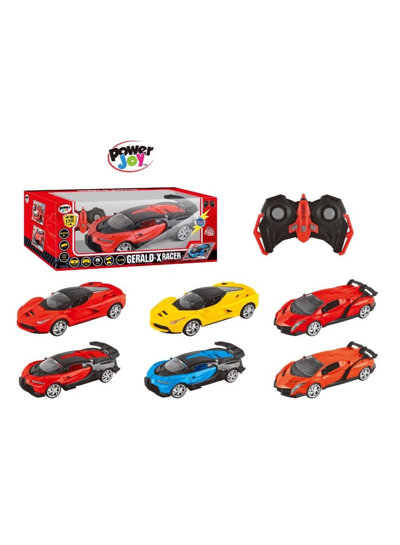 Power Joy Remote Control Gerald-X Racer Sports Car 1:16, Assorted 1 Piece (Style & Color May Vary) | Racing Car | Car for Display | Toy Vehicle | Gift for Collectors and Kids - Image 1