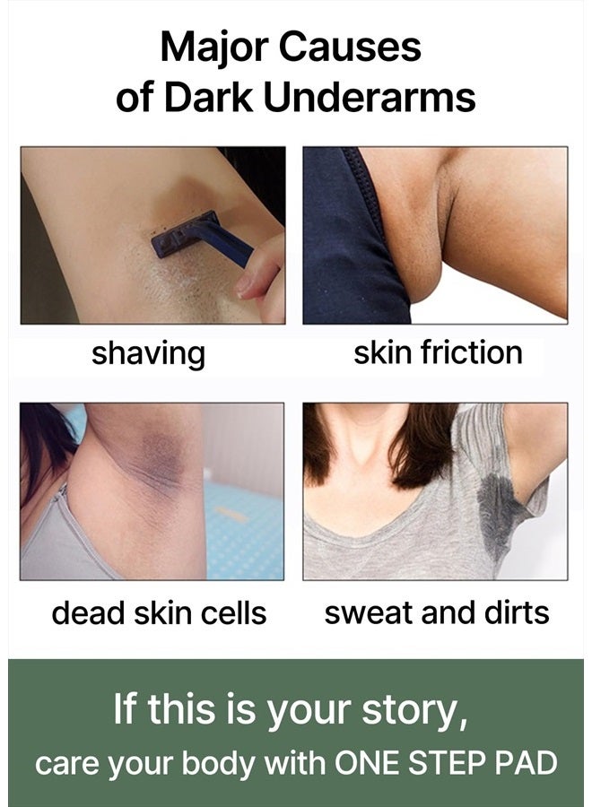 celimax Ji.Woo.Gae ONE STEP Body Brightening Pad | وسادة تقشير للجسم، للإبط، تحت الإبط، الركبة والكوع، بالشاي الأخضر والكمأة البيضاء، 110 مل (60 وسادة) - Image 2