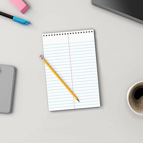 Manaloom Steno Pads Notebooks, Top Bound Spiral Steno Book -Stenos Note Pads Gregg Ruled, White, 80 Sheets Per Steno Notepad - 6 x 9 Inch - Great for Note-taking and Making To-do Lists - 6 Pack - Image 5