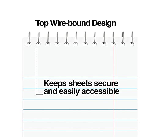 Manaloom Steno Pads Notebooks, Top Bound Spiral Steno Book -Stenos Note Pads Gregg Ruled, White, 80 Sheets Per Steno Notepad - 6 x 9 Inch - Great for Note-taking and Making To-do Lists - 6 Pack - Image 3