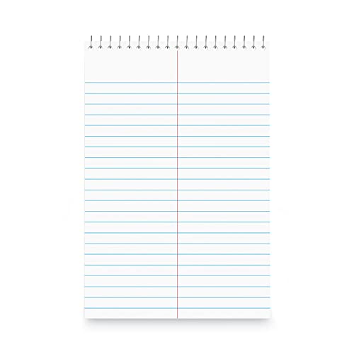 Manaloom Steno Pads Notebooks, Top Bound Spiral Steno Book -Stenos Note Pads Gregg Ruled, White, 80 Sheets Per Steno Notepad - 6 x 9 Inch - Great for Note-taking and Making To-do Lists - 6 Pack - Image 2