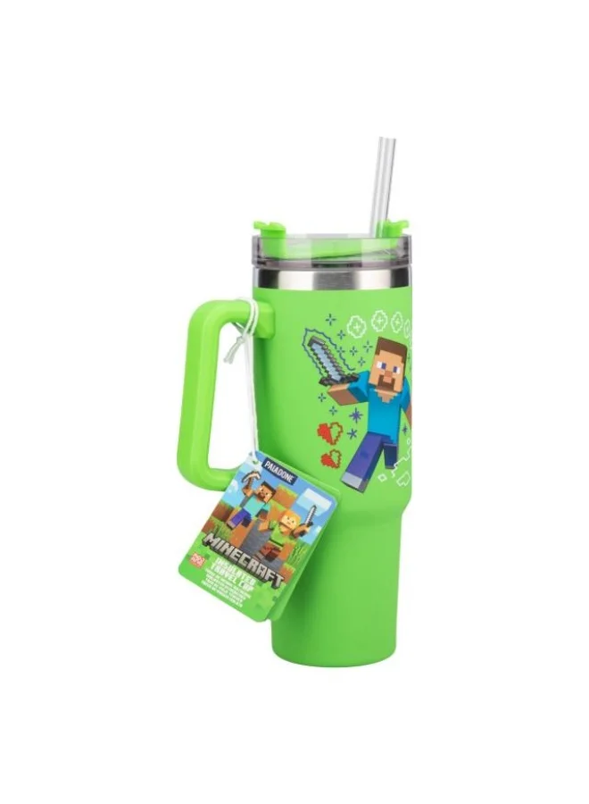 Paladone Paladone Minecraft Green 900ml Multiway Travel Cup Straw