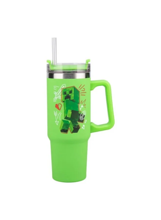 Paladone Paladone Minecraft Green 900ml Multiway Travel Cup Straw