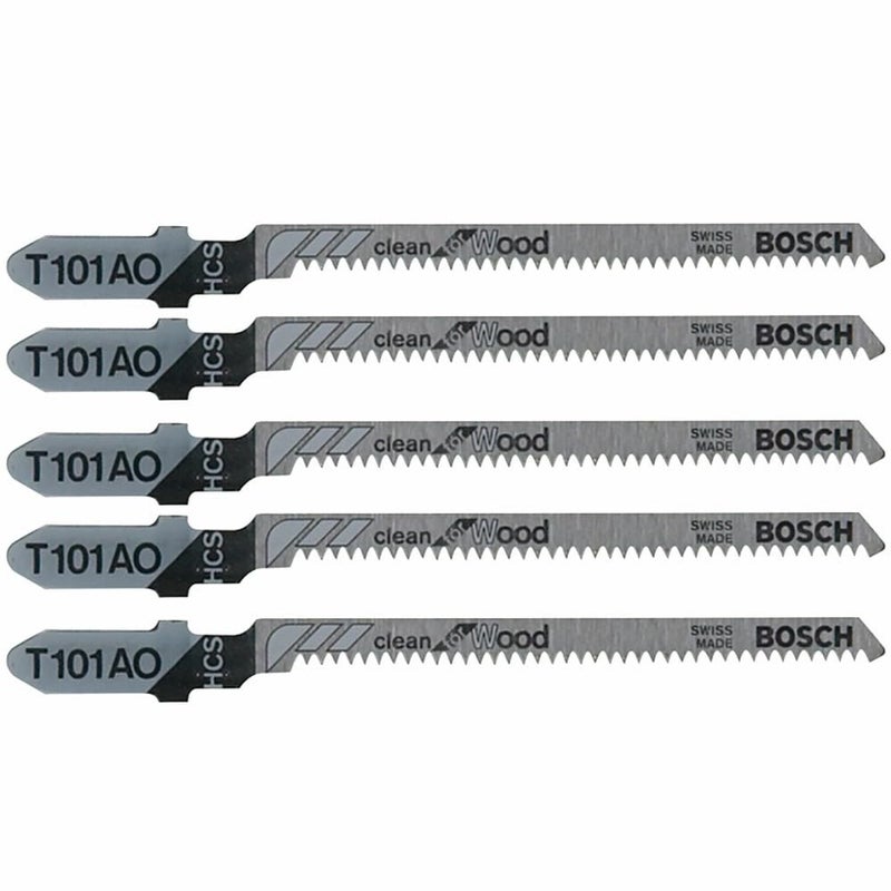 BOSCH T101AO 5 قطع. 3-1/4 بوصة 20 TPI نظيفة لشفرة منشار T-Shank للخشب - Image 1
