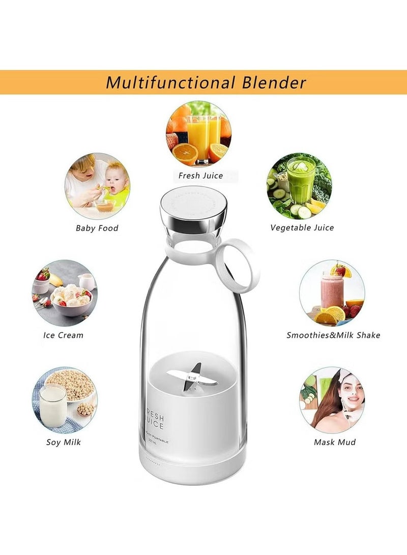 ELTRAZONE 380ml Portable Mini Blender – USB Charging, Magnetic Suction, Compact Juice Cup, Ideal for Smoothies, Shakes, and On-the-Go Blending – Travel-Friendly, Easy to Clean - Image 1