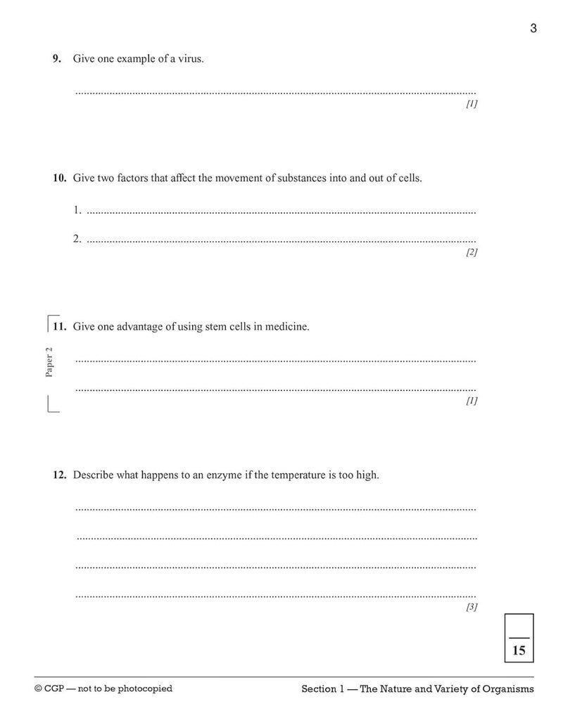 Grade 9-1 Edexcel International GCSE Biology: 10-Minute Tests (with answers) - Image 5