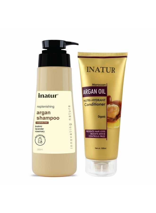 INATUR Argan Combo (Argan Shampoo 350 Ml + Argan Conditiner 200 Ml)  - Image 1