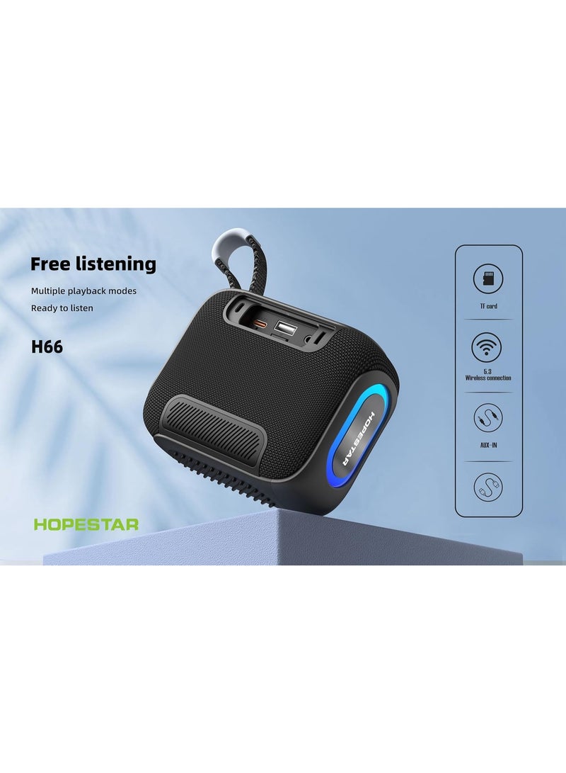 HOPESTAR Wireless 10W Mini Portable Bluetooth Speaker – IPX7 Waterproof Outdoor Speaker with Deep Bass, Long Battery Life, Rugged Shockproof Design, Compact Hopestar Series Travel Speaker for Beach, Camping, Home, Shower & Sports Use - Image 4