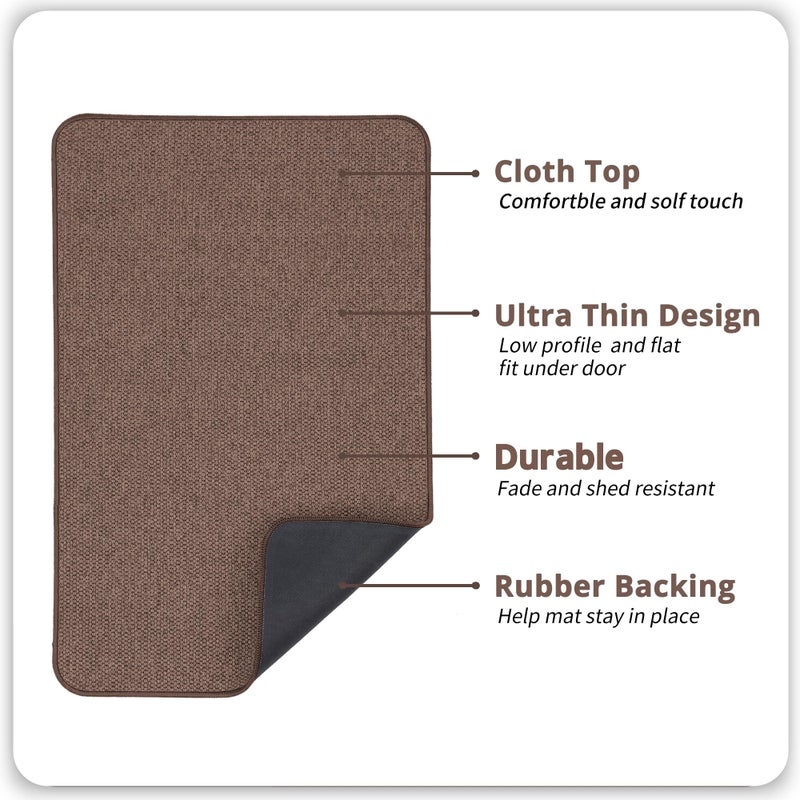 Bosap Bath Mat,Ultra Thin Bathroom Rugs,Rubber Bath Mats for Bathroom,No Slip Bath Rugs,Quick Dry,Machine Washable,Low Pile,Absorbent,Shower Outside,Sink,Home Decor Accessories.Brown,1'5"x2'3"(17x27inch) - Image 2