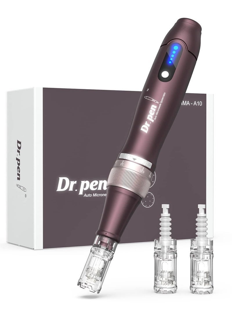 دي آر. بن قلم ديرما الكهربائي اللاسلكي من Dr.pen A10 مع خرطوشتين بديلتين - Image 1