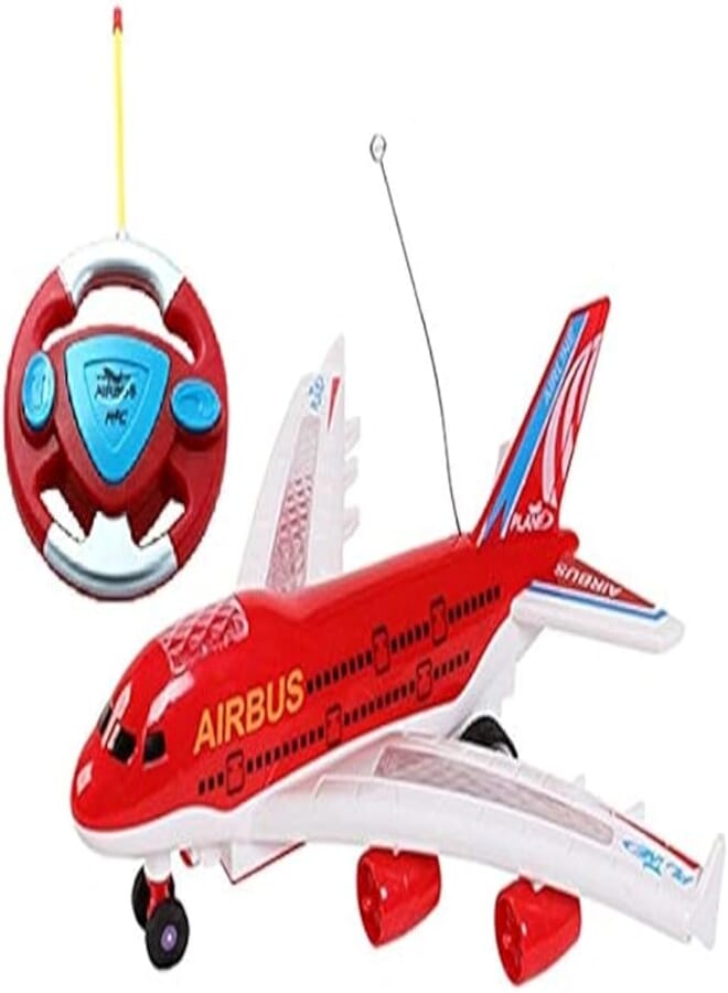 Halo Nation HALO NATION® High Speed RC Aeroplane 2 Channel Remote Control Airbus with Light & Music (Boeing Red) 