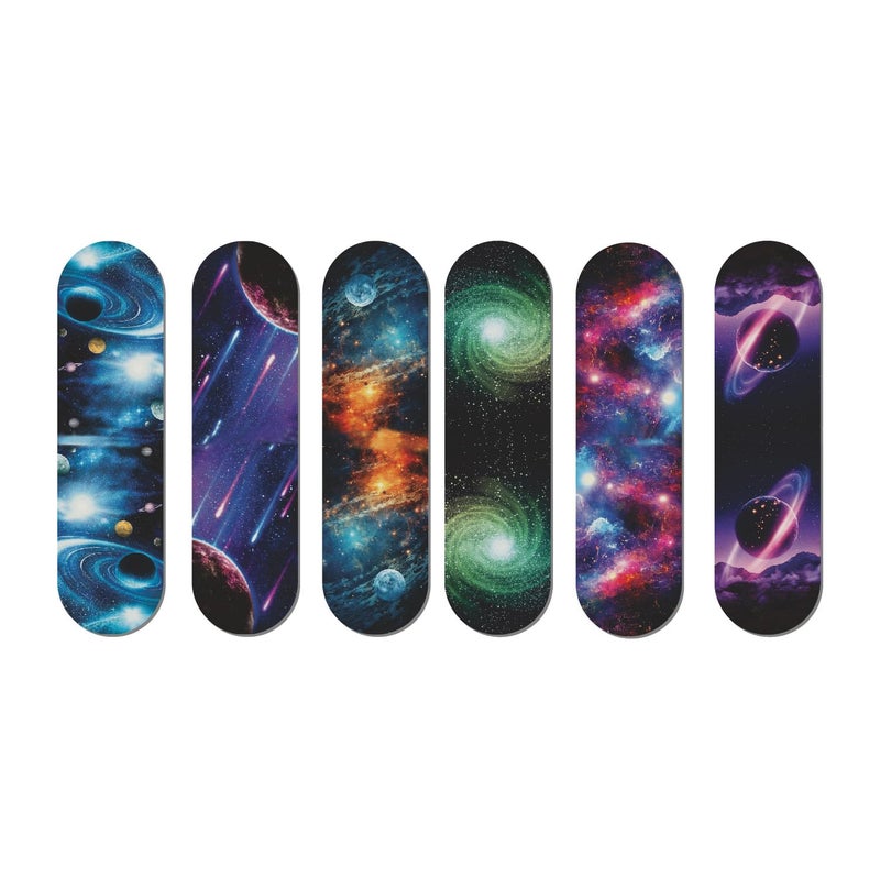 Papboo Pack of 6 Galaxy Bookmarks,Matte Finished Gifts for Book Readers Writers,Aesthetic Bookmarks - Image 3