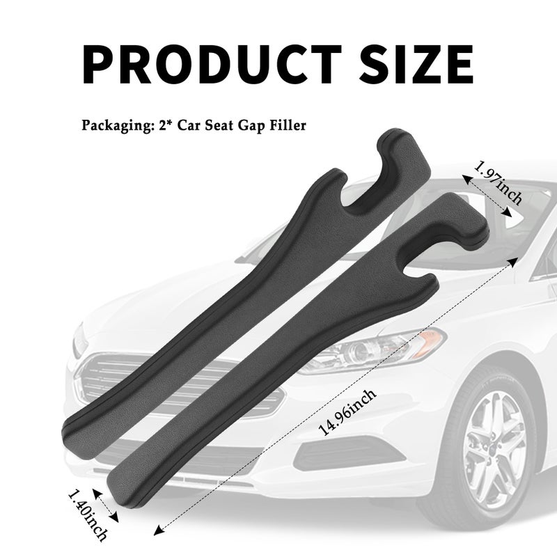 Stacool New Car Seat Gap Filler 2 Pack,Flexible Seat Gap Filler Strip to Avoid Dropping Items,Universal in Between Car Seats Catcher/Console Catcher for Cars Accessories Interior - Image 2