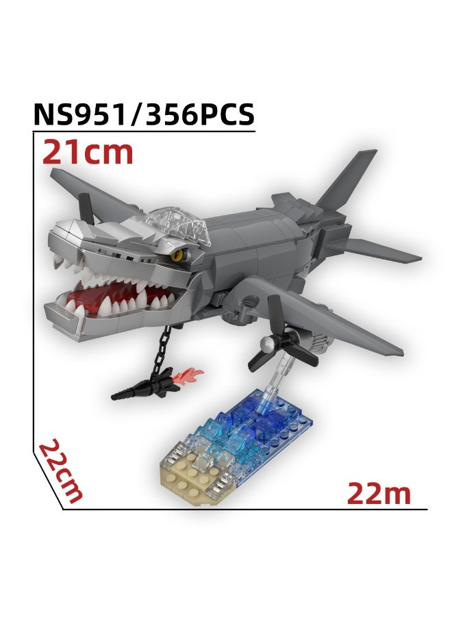 General Foreign AI Shanhai Jing Crocodile Bomber Building Block Model Decoration Toy Children's Educational Game Accessories Assembled Game Gift for family and Friends  - Image 3
