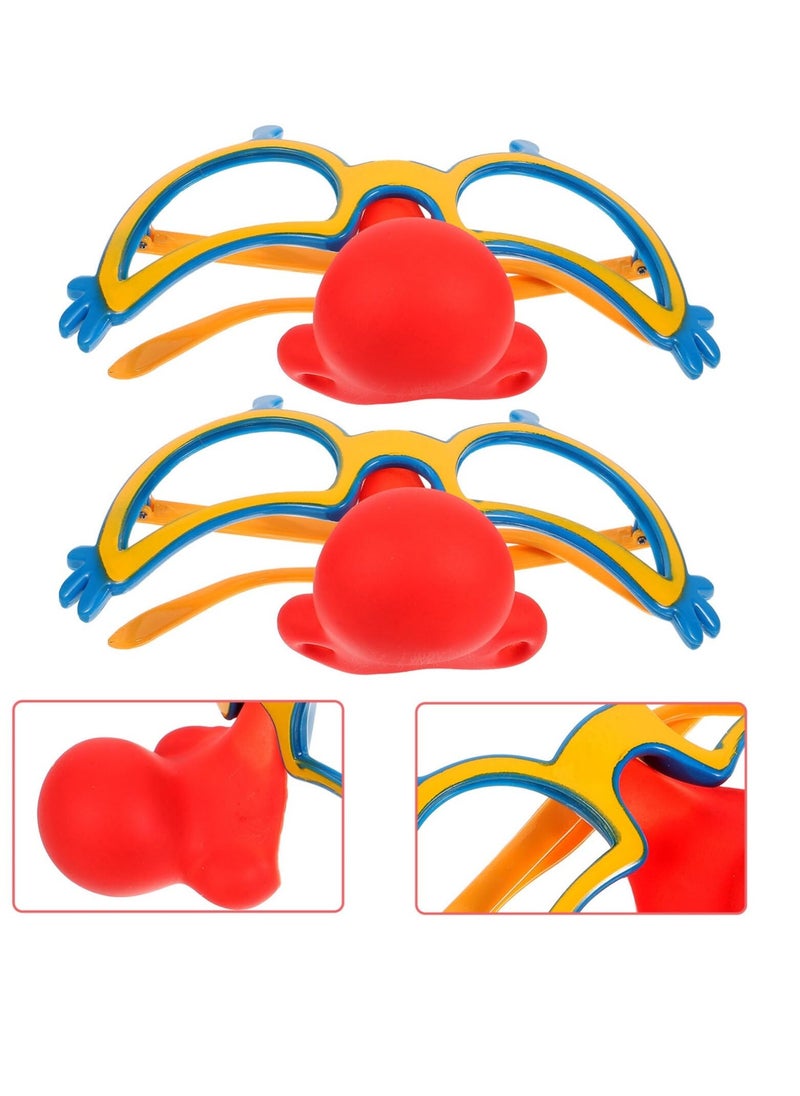 Generic Funny Glasses, 2 Pcs Clown Nose Clown Eyeglasses Funny Performance Props, Disguise Glasses, Great Party Favors, Suitable for Parties, Funny Photos  - Image 2