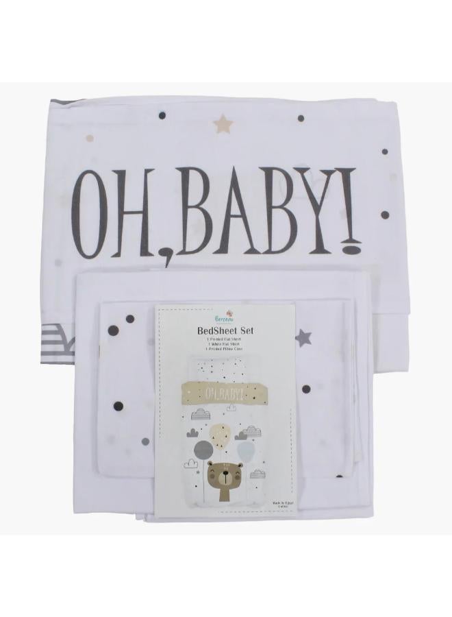 Berceau Cotton Bed Sheet Set Oh Baby Design - Image 1