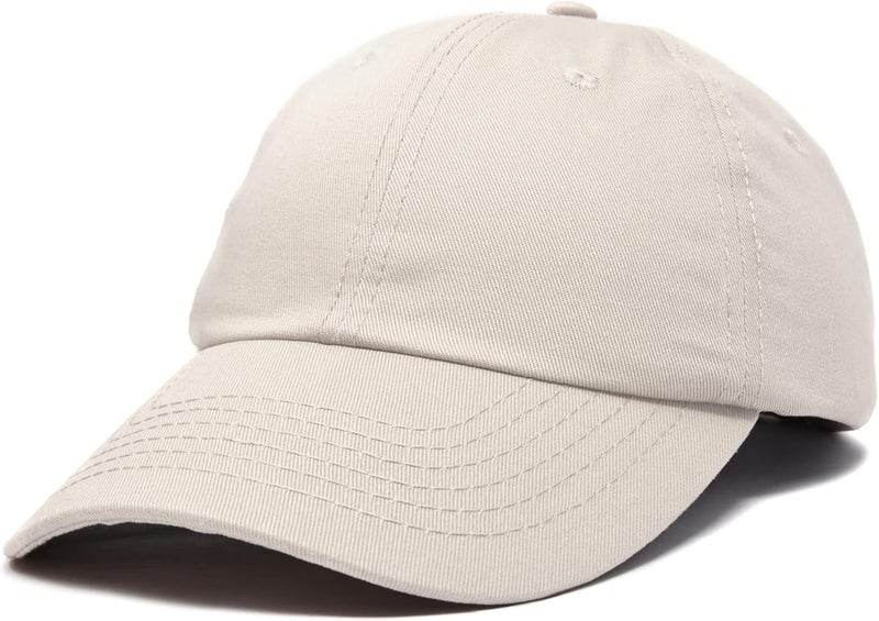 DALIX Youth Childrens Cotton Cap Plain Hat Black Khaki Navy Pink Red White - Image 1