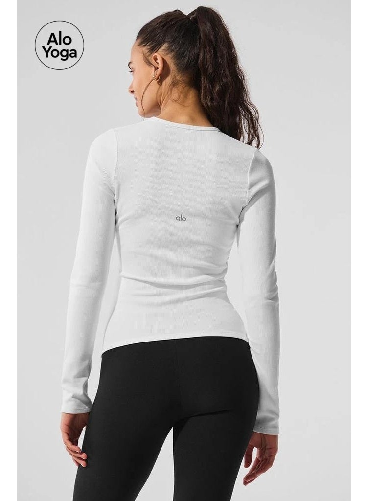 Alo Yoga Ribbed Modal Long Sleeves - Image 2