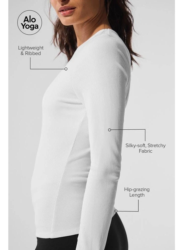 Alo Yoga Ribbed Modal Long Sleeves - Image 3