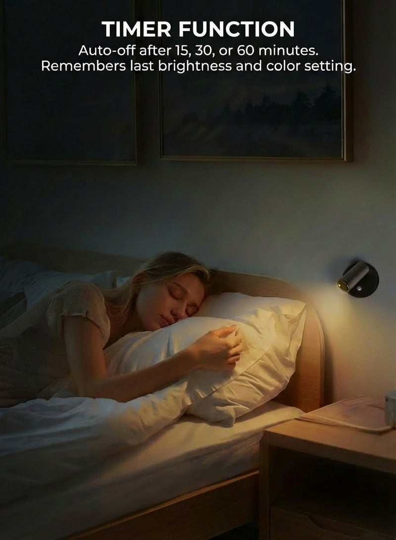 Fullight Wireless Indoor LED Spotlight with Timer, Rechargeable, Dimmable 3CCT Accent Uplighting for Plants, Artwork and Home Décor – Black - Image 3