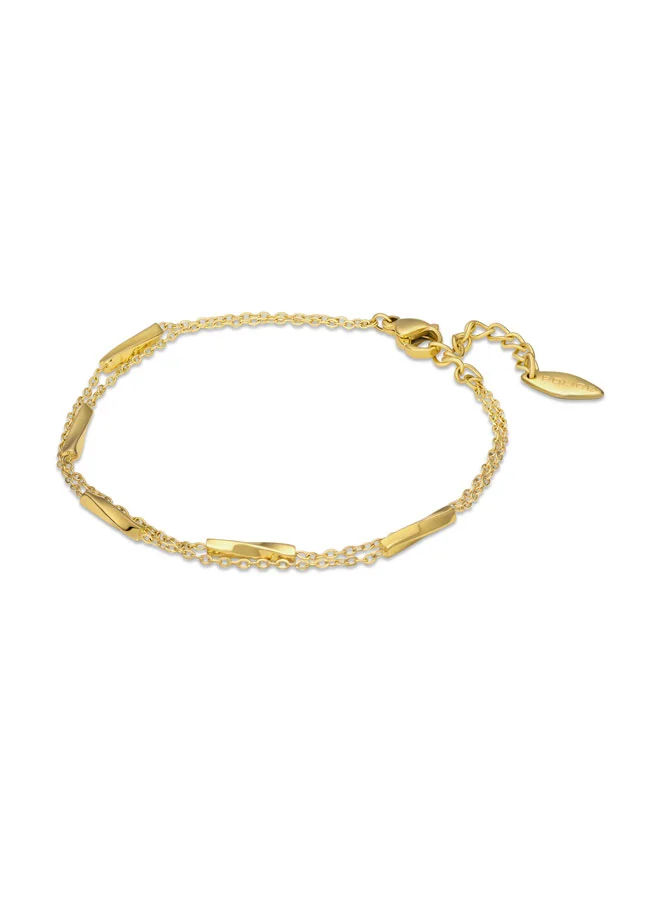 بوليس Isla Gold Duo Chains Bracelet for Women
