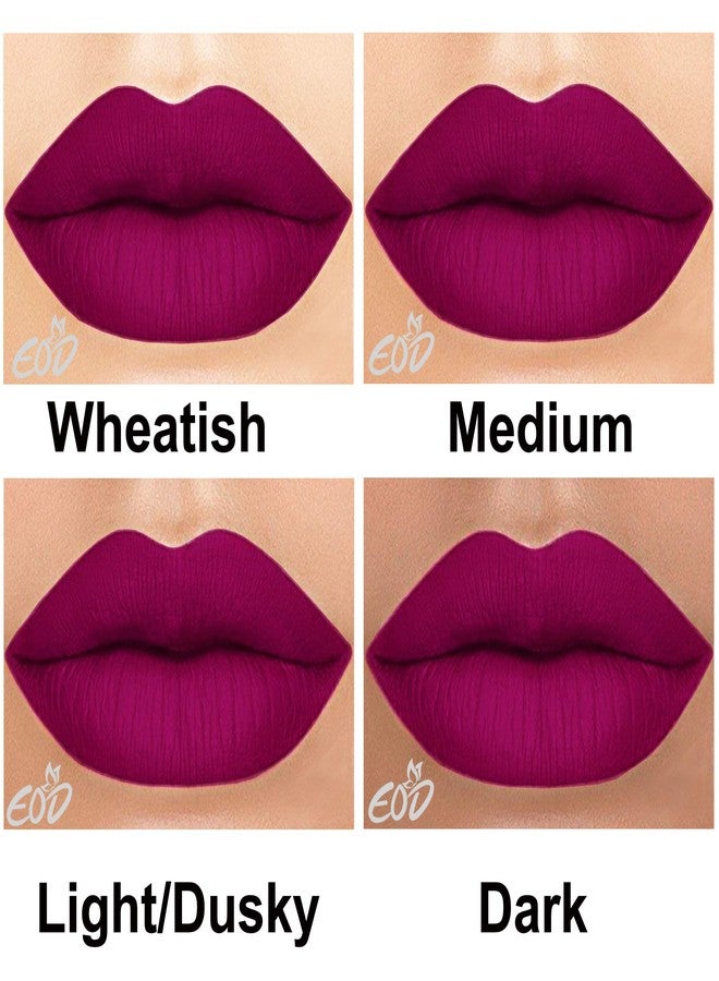 EOD Ultra Soft Matte Lip Cream Liquid Lipstick Non Transfer (Purple) - Image 4