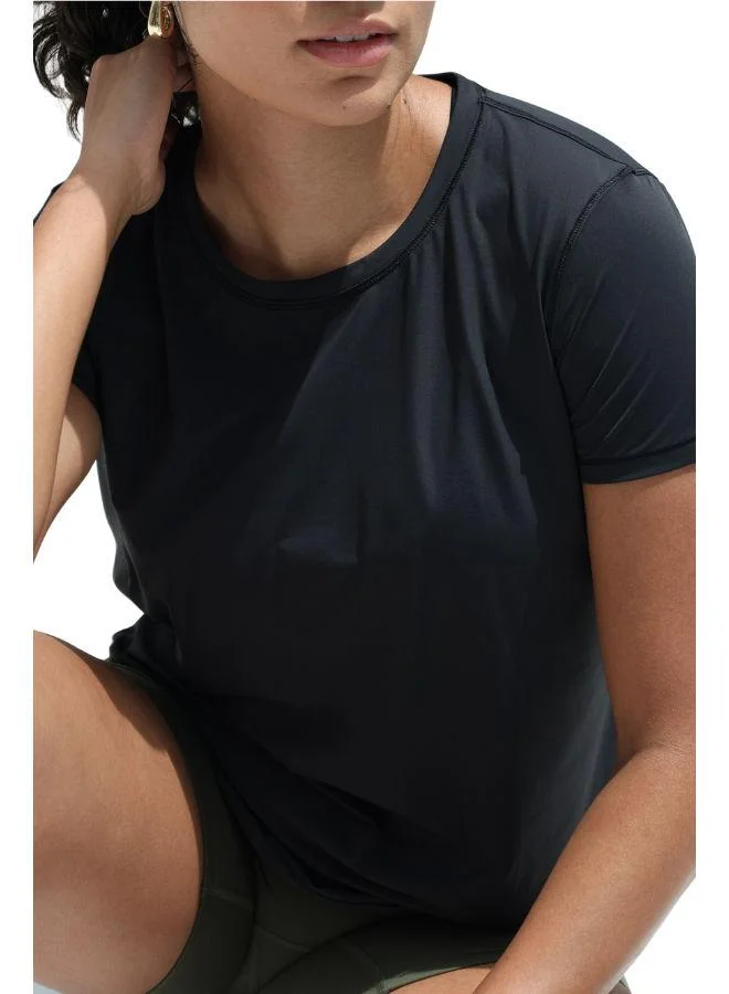 موهوكي موهوكي توب Active Short Sleeve Top - أسود