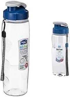 Lock & Lock Water Bottle 700ml Blue/Transparent + Lock & Lock Water Bottle 500ml Blue/Transparent