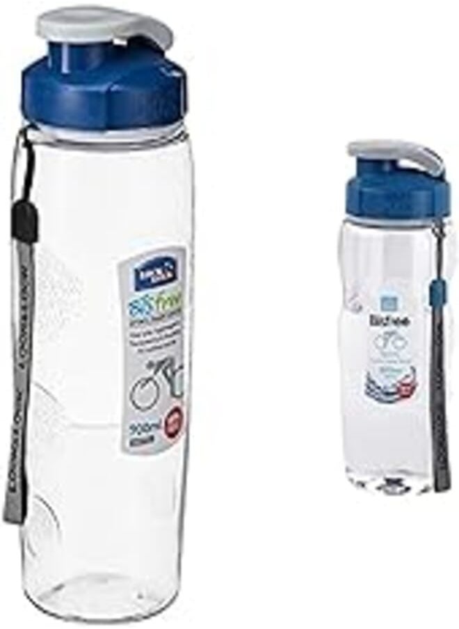 LocknLock - Lock & Lock Water Bottle 700ml Blue/Transparent + Lock & Lock Water Bottle 500ml Blue/Transparent - Image 1