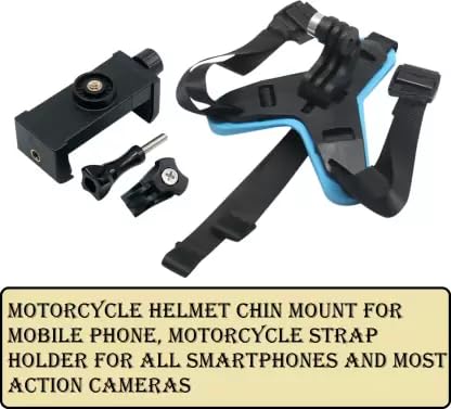 Like Star Helmet Chin Strap Mount with Mobile Clip & Screw Compatible with All Smart Phones Go pro Hero (Helmet Mount KIT) - Image 3