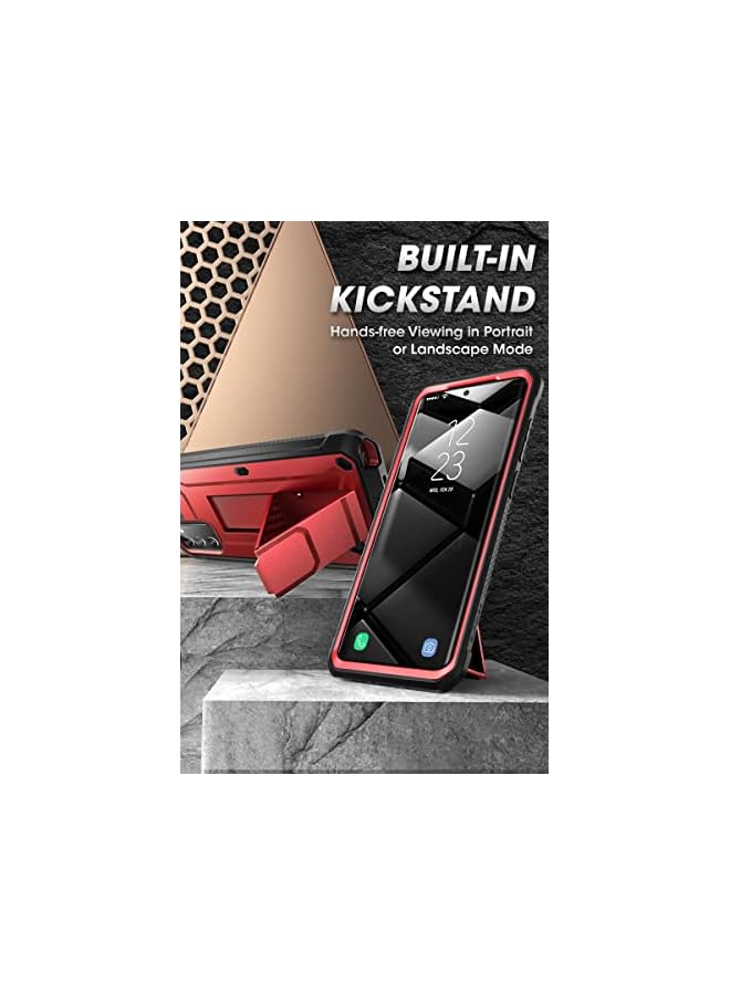 SupCase Unicorn Beetle Pro Series Case for Samsung Galaxy Note 20 (2020 Release), Full-Body Rugged Holster & Kickstand Without Built-in Screen Protector (Metallic Red) - Image 4