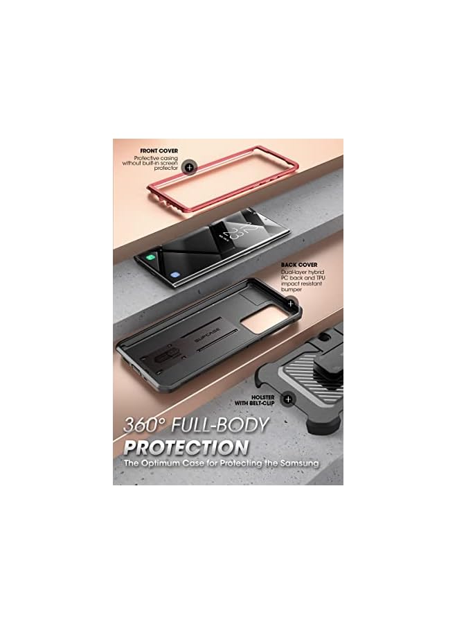 SupCase Unicorn Beetle Pro Series Case for Samsung Galaxy Note 20 (2020 Release), Full-Body Rugged Holster & Kickstand Without Built-in Screen Protector (Metallic Red) - Image 5