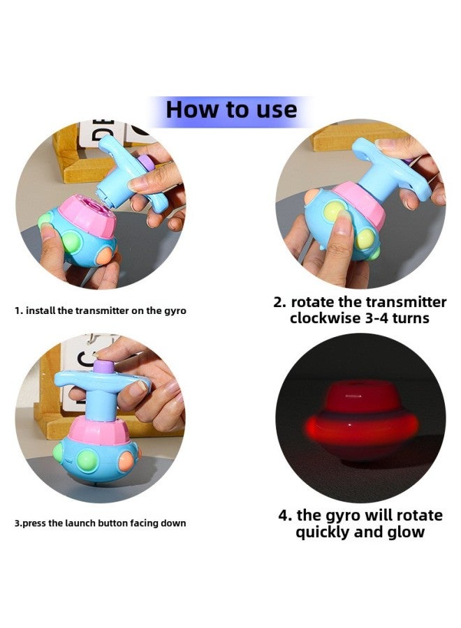 Lotus Light Top Children Luminous Lotus Top Toy Puzzle Luminous Top Toy Stall Night Market Wholesale-Color:Lotus Lighting Gyro - Random Color One  - Image 3