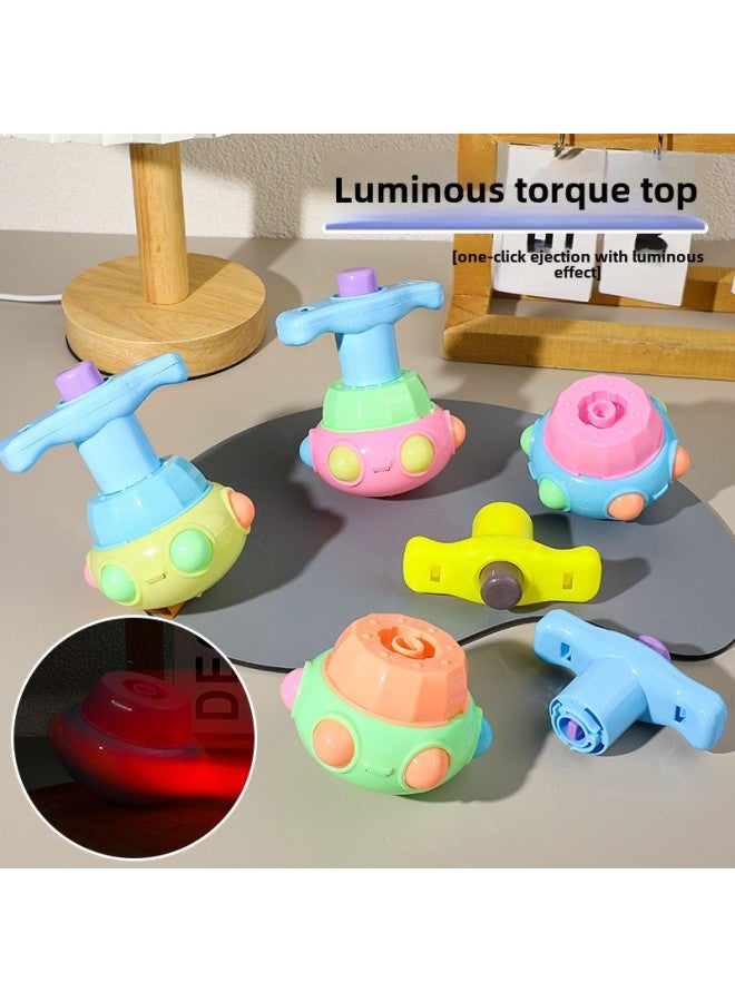 Lotus Light Top Children Luminous Lotus Top Toy Puzzle Luminous Top Toy Stall Night Market Wholesale-Color:Lotus Lighting Gyro - Random Color One  - Image 5