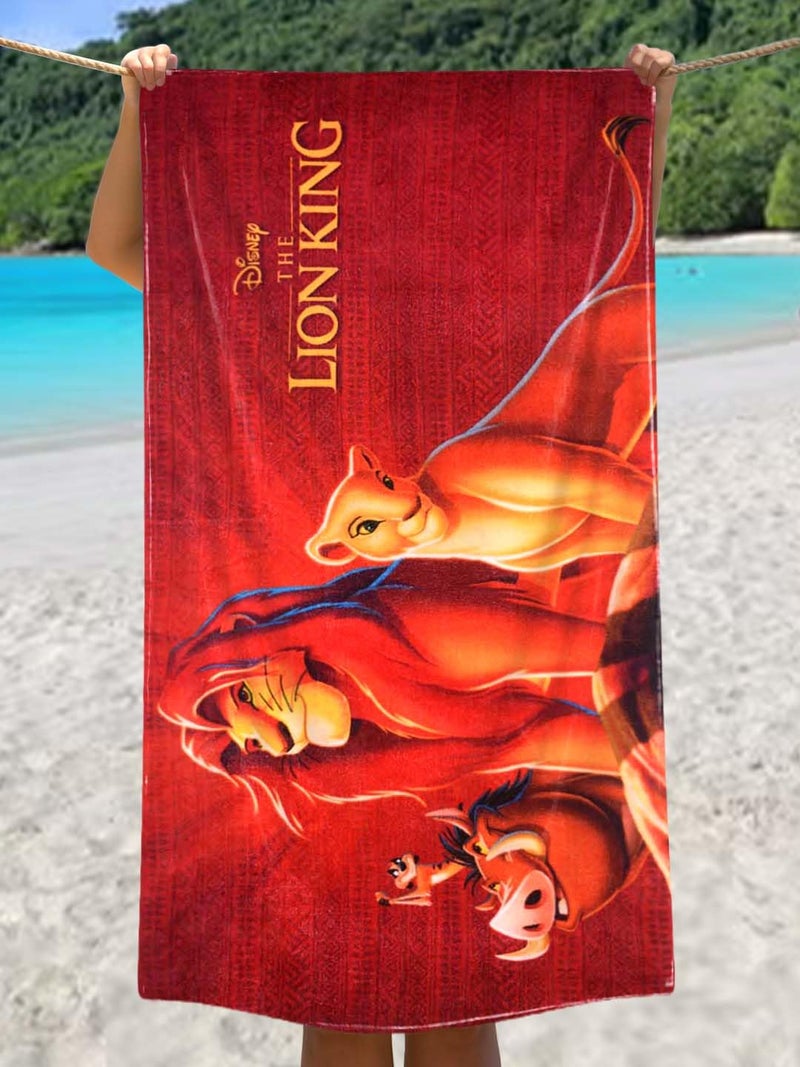 Athom Living Lion King Kids Bath Towel, Super Absorbency, Attractive Print for Kids 60x120 Cm - Image 1