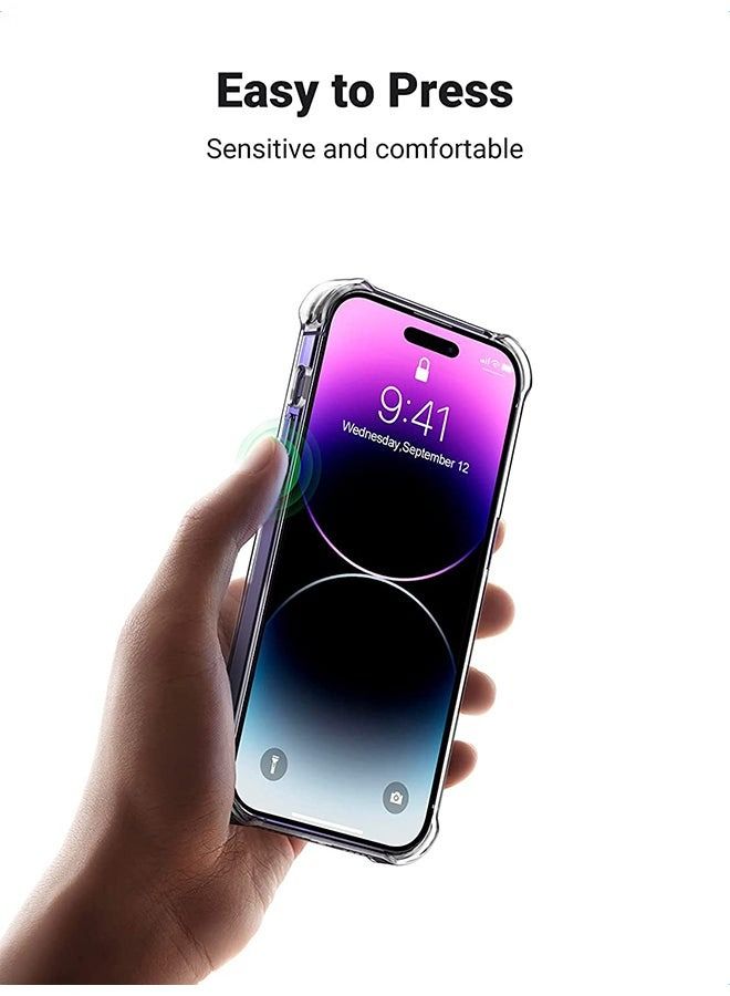 BORTONY iPhone 14 Pro 6.1 inch Case Clear Crystal Anti-Yellow Anti-Scratch with 4 Corner Bumper Shockproof Protective Phone Cover for iPhone 14 Pro - Image 5