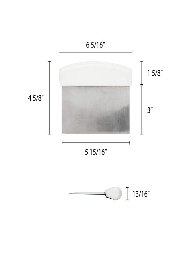 Excellanté 6 by 4-Inch Dough Scraper, Plastic Handle - Image 3