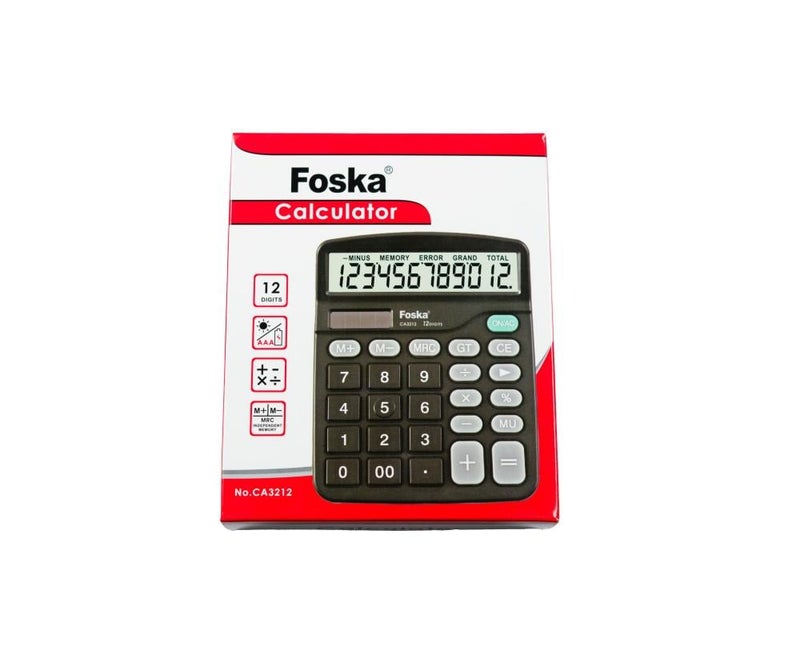 Foska 12-Digit Desktop Calculator - Medium Size - Image 2