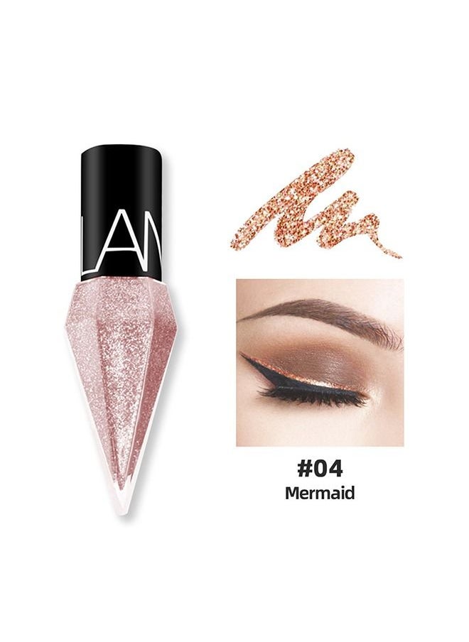 LANGMANNI - Liquid Glitter Eyeliner, Metallic Shimmer White Diamond Eye Liner Stick, Waterproof Long Lasting Quick Drying High Pigmented Sparkle Eyeshadow, Glitter Eyeliner for Eye Makeup(Mermaid) - Image 1