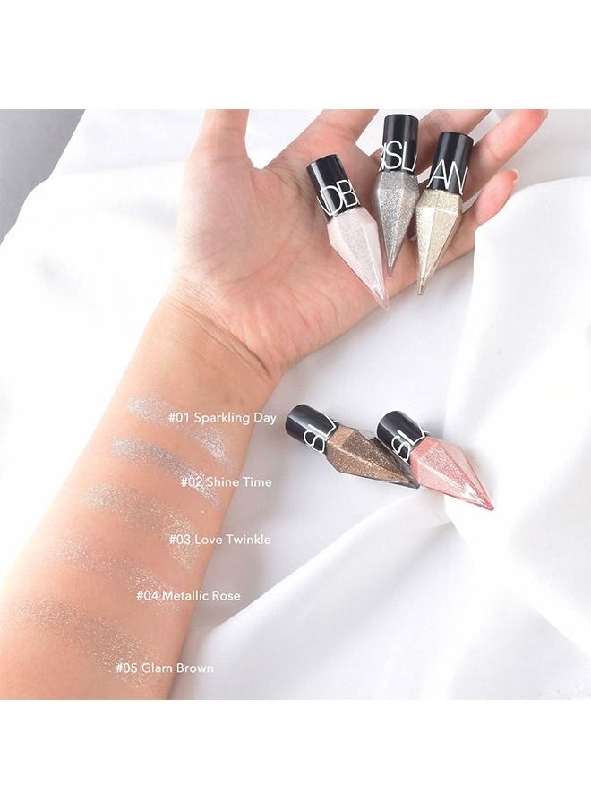 LANGMANNI - Liquid Glitter Eyeliner, Metallic Shimmer White Diamond Eye Liner Stick, Waterproof Long Lasting Quick Drying High Pigmented Sparkle Eyeshadow, Glitter Eyeliner for Eye Makeup(Mermaid) - Image 1