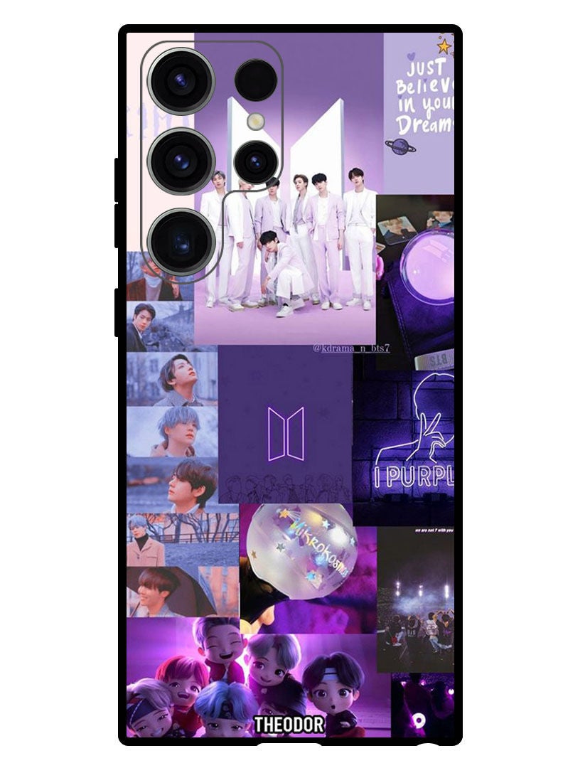 Theodor Protective Case Anti Scratch Shock Proof Bumper Cover For Samsung Galaxy S23 Ultra Bts Collage - Image 1