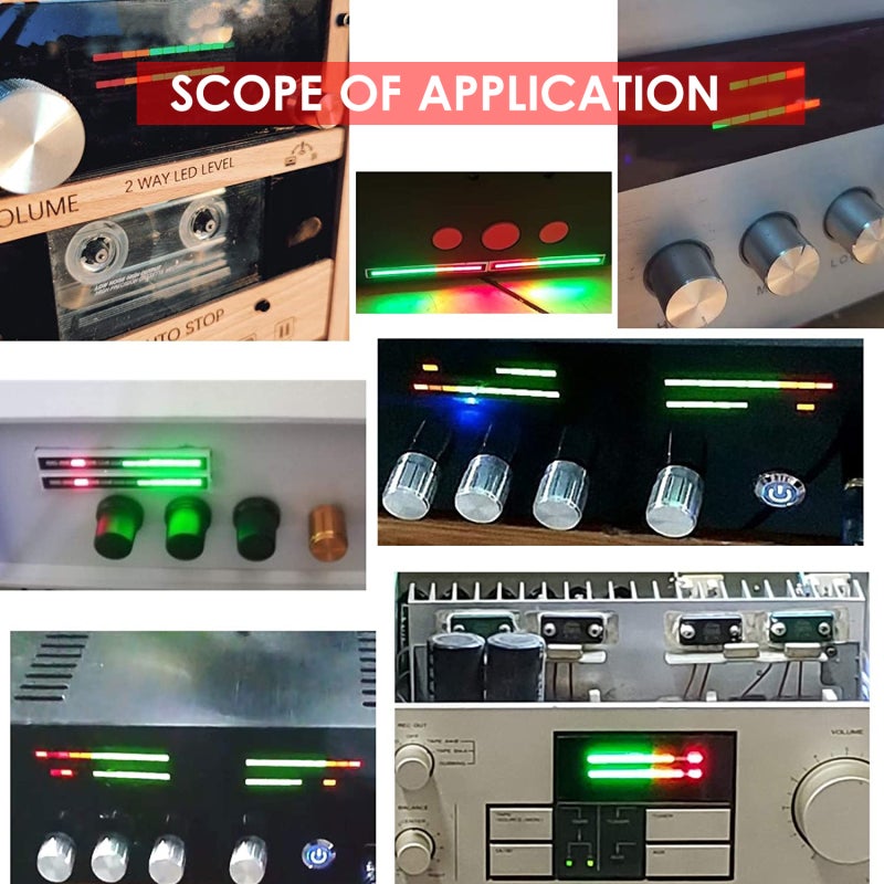32 Level Indicator Module: 32 Segment Dual LED Light Bar, Fine Made Single Track, Adjustable Brightness & Peak Settings for DIY Audio Signal Monitor - Image 3