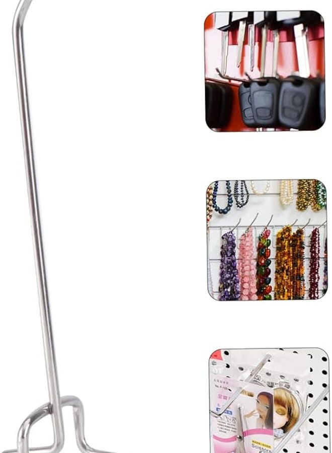 50 قطعة من خطافات الحائط الثقيلة مقاس 15 × 3.2 سم، خطافات لوح الأرفف للمنزل، للباب والحمام والسقيفة، بدون حفر - Image 5