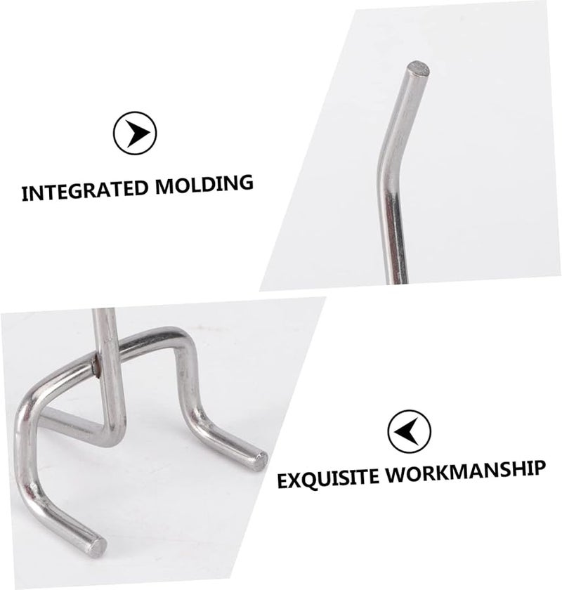 50 قطعة من خطافات الحائط الثقيلة مقاس 15 × 3.2 سم، خطافات لوح الأرفف للمنزل، للباب والحمام والسقيفة، بدون حفر - Image 4